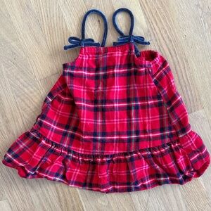 Old Navy Red Plaid Kids Casual Dress